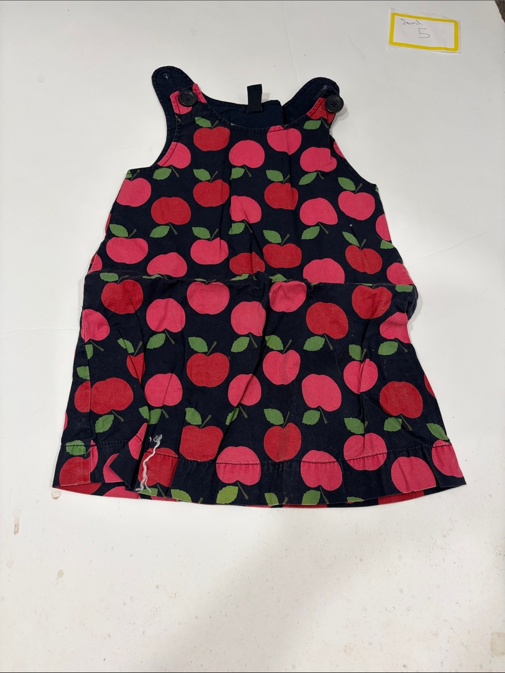 GAP Navy Dress with Pink and Red Apple Print